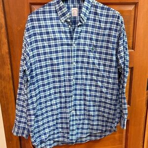 Brooks Brothers Blue and White Plaid Shirt